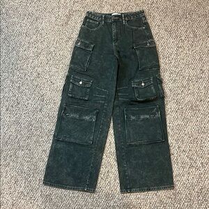 Green Cargo Jeans